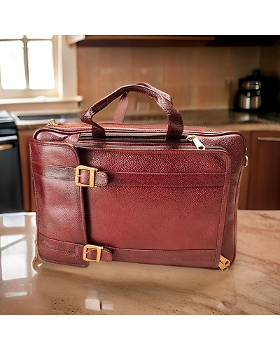 Leather laptop back pack 4 in 1-3