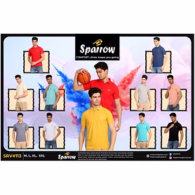 Sparrow Polo Neck Solid T-Shirts