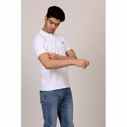 Sparrow Polo Neck Solid T-Shirts-1