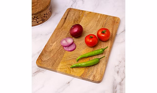 Mango Wood Chopping Board, 14 x 10 x 0.5 Inch, Brown