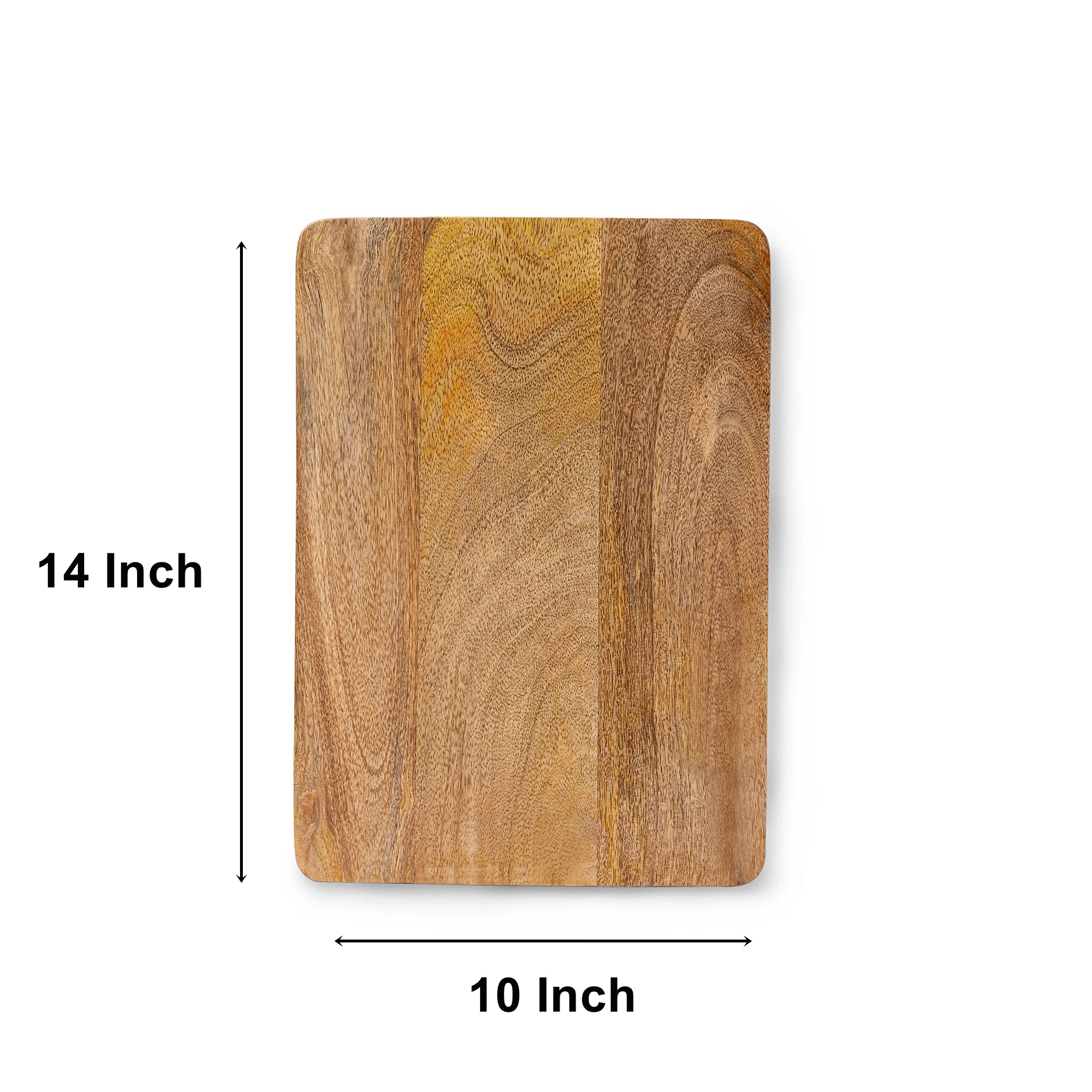 Mango Wood Chopping Board, 14 x 10 x 0.5 Inch, Brown-3