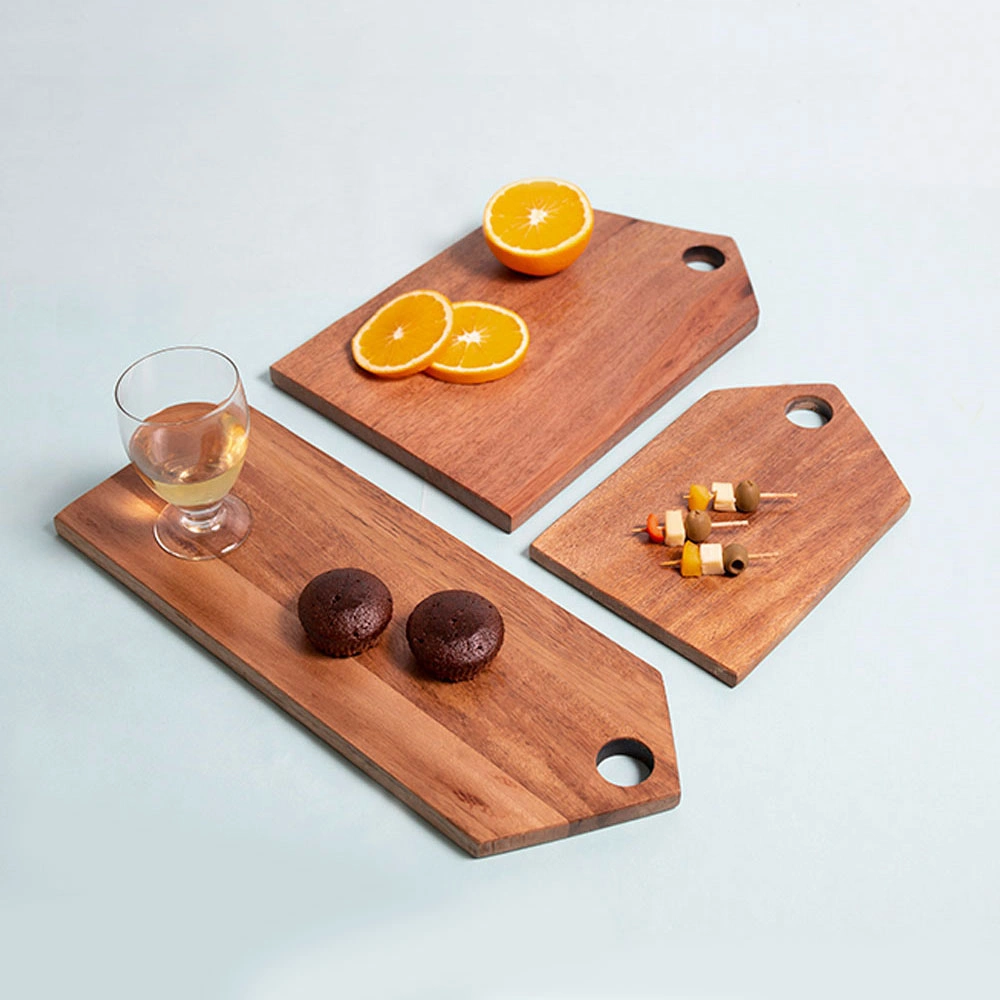 Natural Wood Serving Platter, Set of 3-12471722