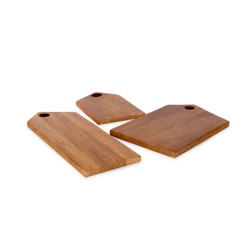 Natural Wood Serving Platter, Set of 3-3