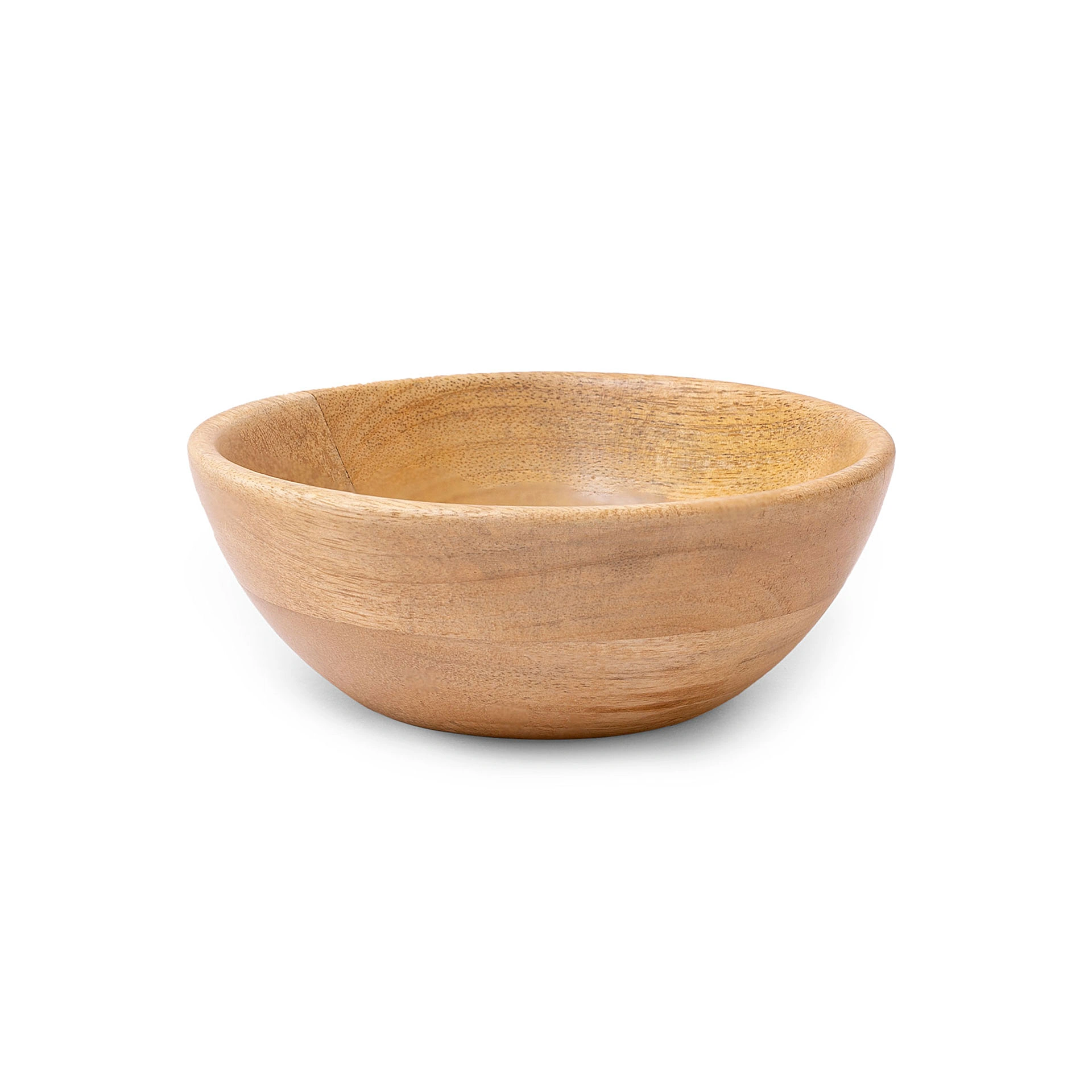 Wooden Serving Bowl, Set of 2, 5.75 x 5.75 x 2 Inch, Brown-2