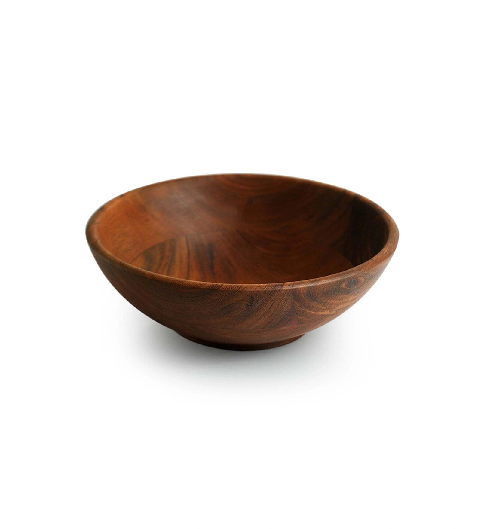 Dark Brown Wooden Salad Bowl, 1200ml-12479962