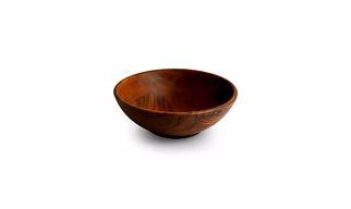 Dark Brown Wooden Salad Bowl, 1200ml