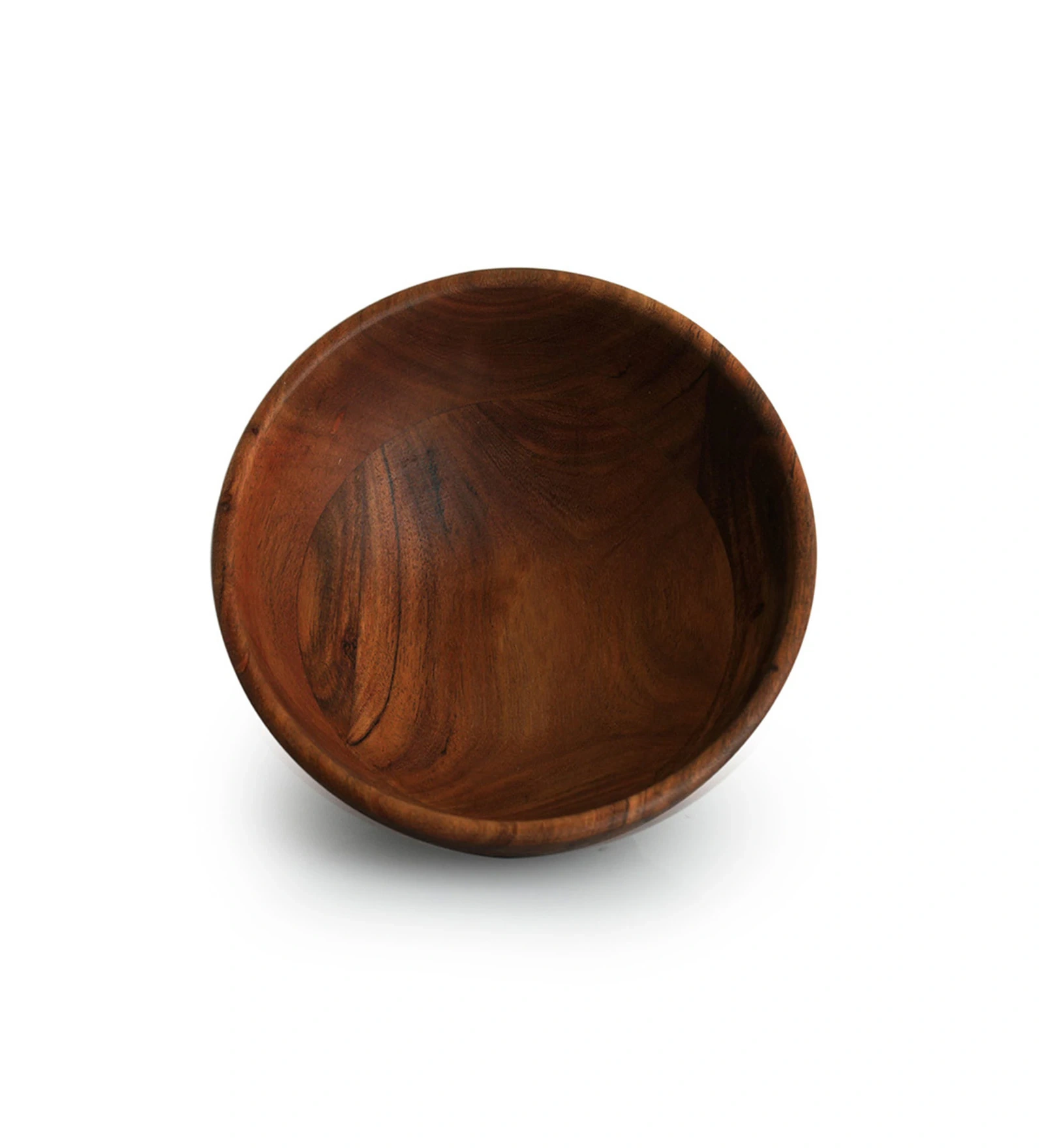 Dark Brown Wooden Salad Bowl, 1200ml-1