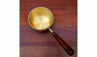 Panache Brass Tea pan with wooden Handle