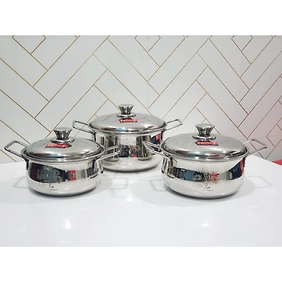 3 Piece Floral Print Stainless Steel Handi Set-2