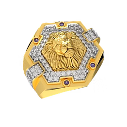 cjc gents lion ring