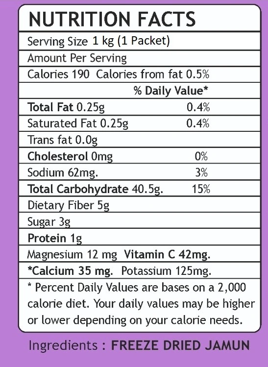 Freeze dried jamun 1 kg-1