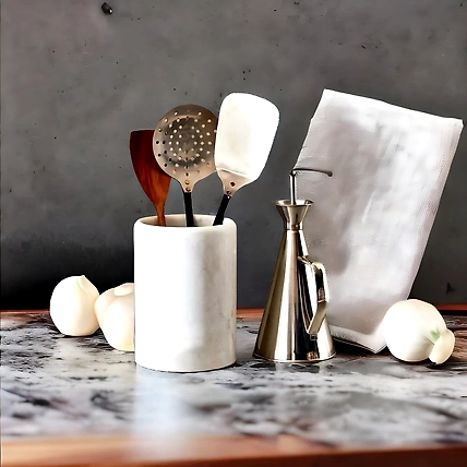 Marble utensil holder-12468084