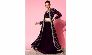 Lehenga set with Top , skirt and Jacket