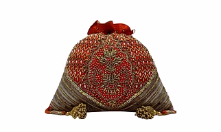 CLUTCHES,POTLI'S AND EVENING BAGS MADE ON RAW SILK