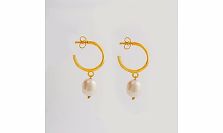 Pearl Hoop Earrings