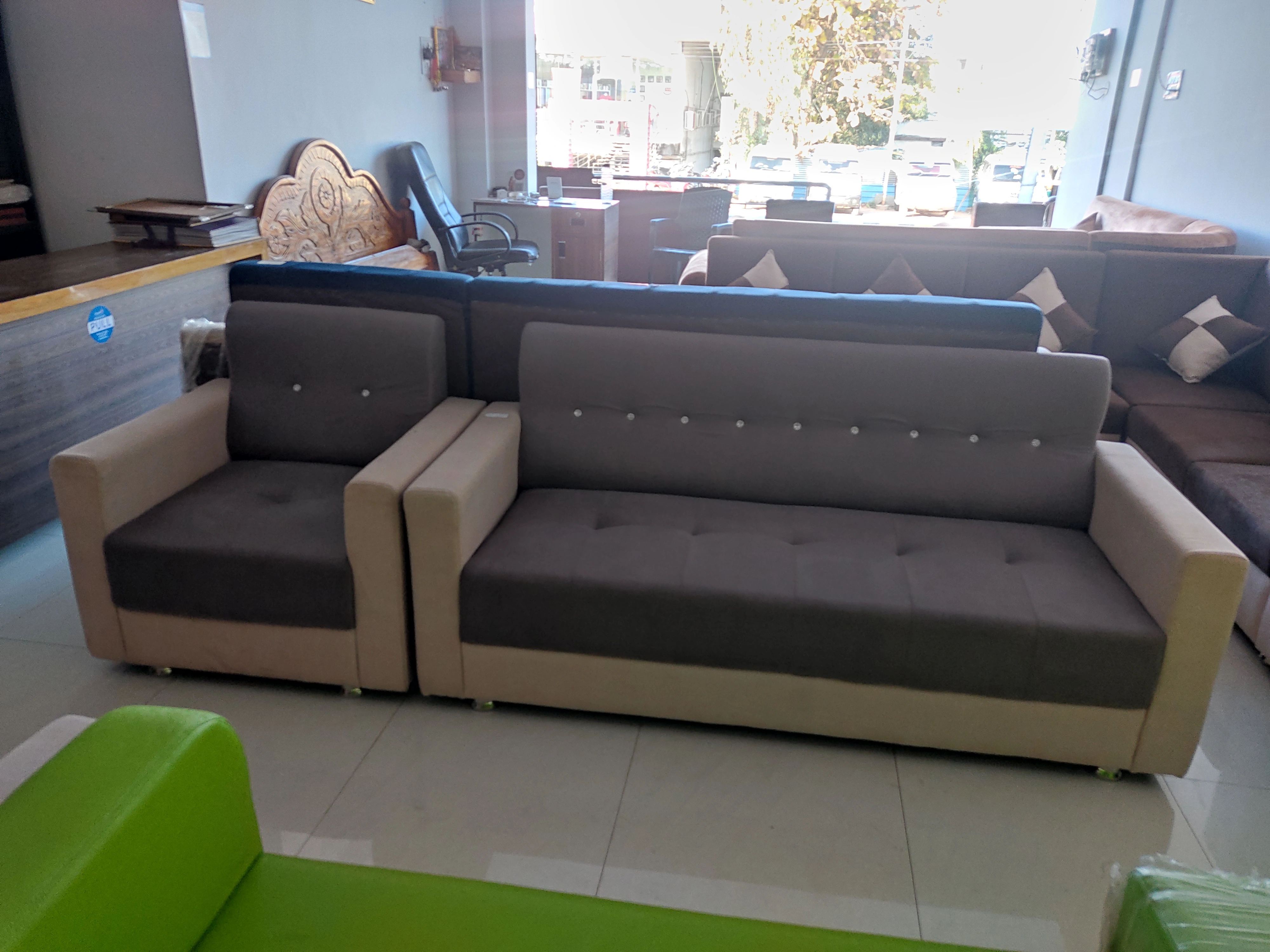 Veriety Furniture Sofa 3+1+1 Sofa Set (Grey)-1