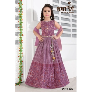 Latest Purple colour lehenga choli by aarvi