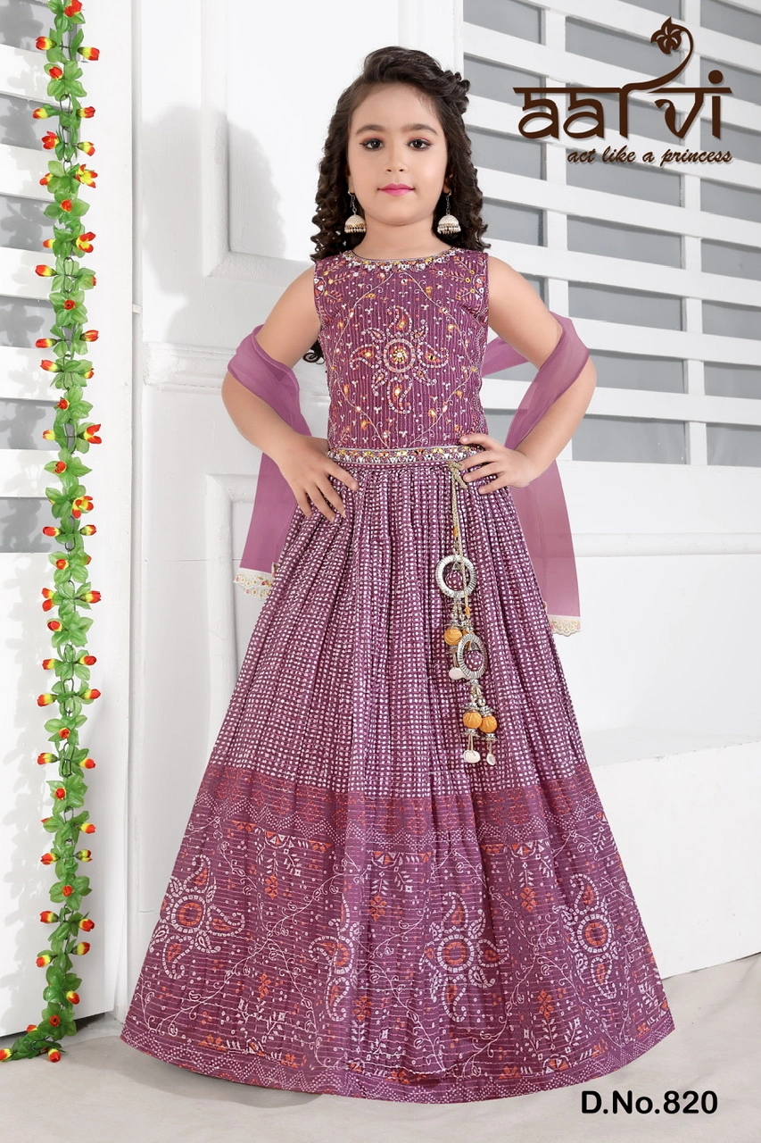 Latest Purple colour lehenga choli by aarvi-1