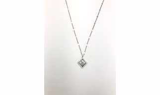 Silver triangle pendant chain