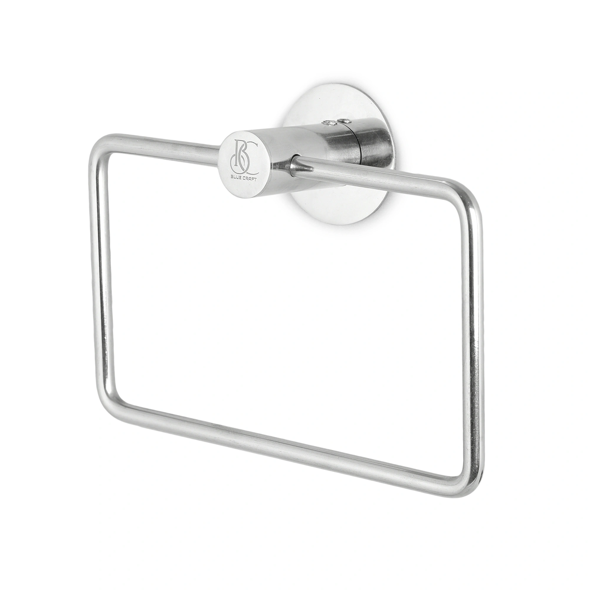 Stainless Steel 304 Grade Towel Ring Rectangle Round Base for Bathroom, Kitchen and Wash Basin-1