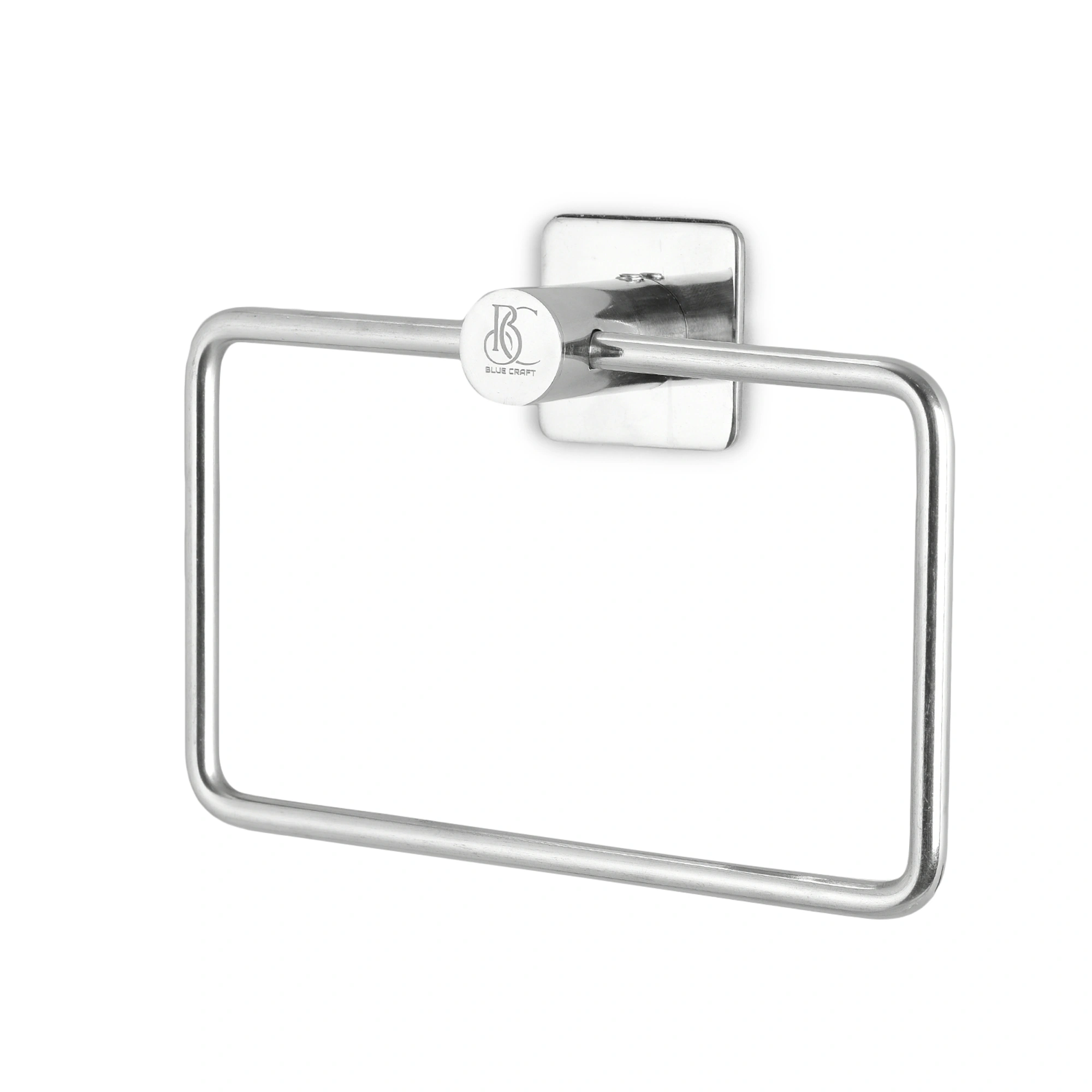 Stainless Steel 304 Grade Towel Ring Rectangle Square Base for Bathroom, Kitchen and Wash Basin-1