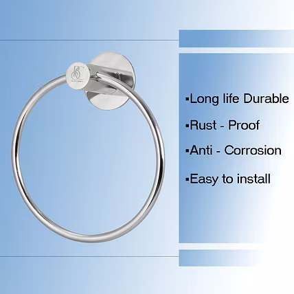 Stainless Steel 304 Grade Towel Ring Round for Bathroom, Wash Basin, and Kitchen-3