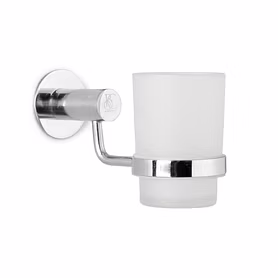 Stainless Steel 304 Grade Tooth Brush Holder with Glass Tumbler for Bathroom
