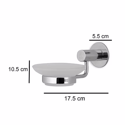 Stainless Steel 304 Grade Soap Dish With Glass Bowl for Bathroom-2