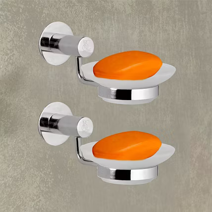 Stainless Steel 304 Grade Soap Dish With Glass Bowl for Bathroom-3