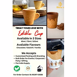 divu-i edible cup for tea & coffee