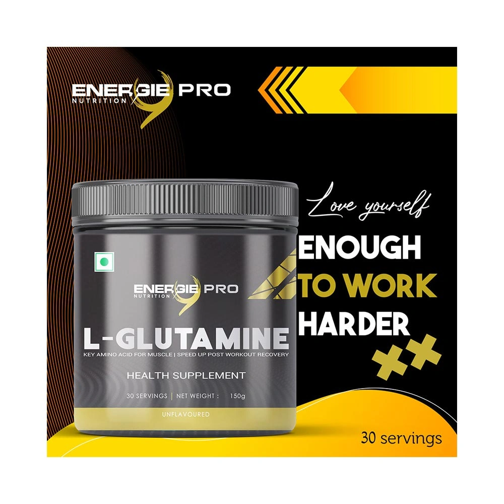 Energie9 Pro L-Glutamine Unflavoured 150Gm-Ra1145