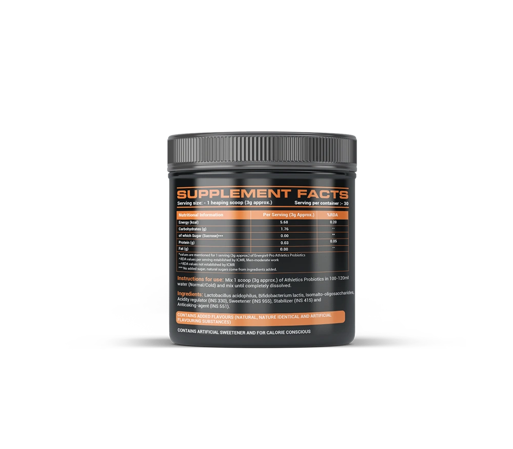 Energie9 Pro Athletics Probiotics Orange 90 Gm-2