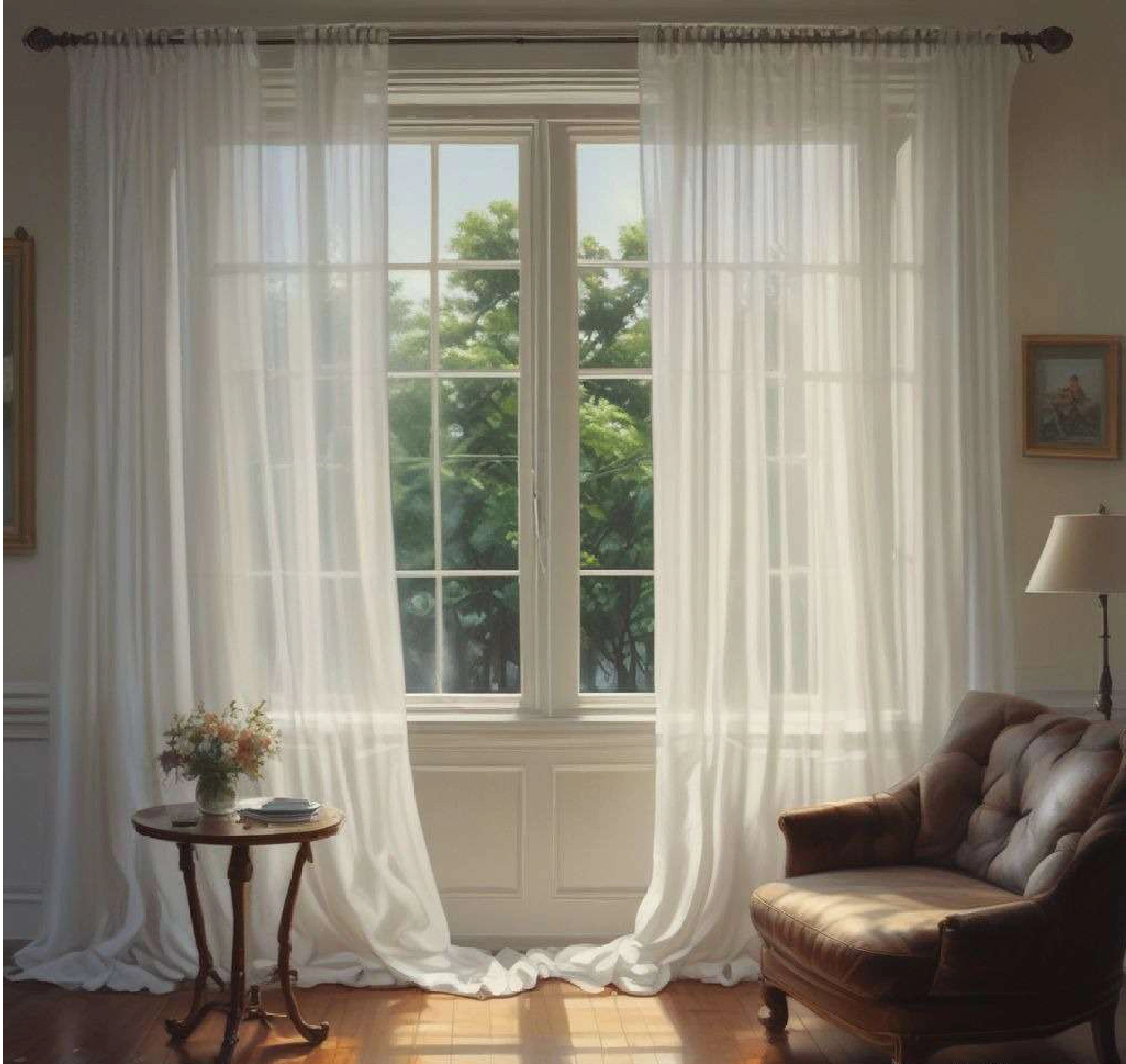 WHITE SHEER CURTAIN-2