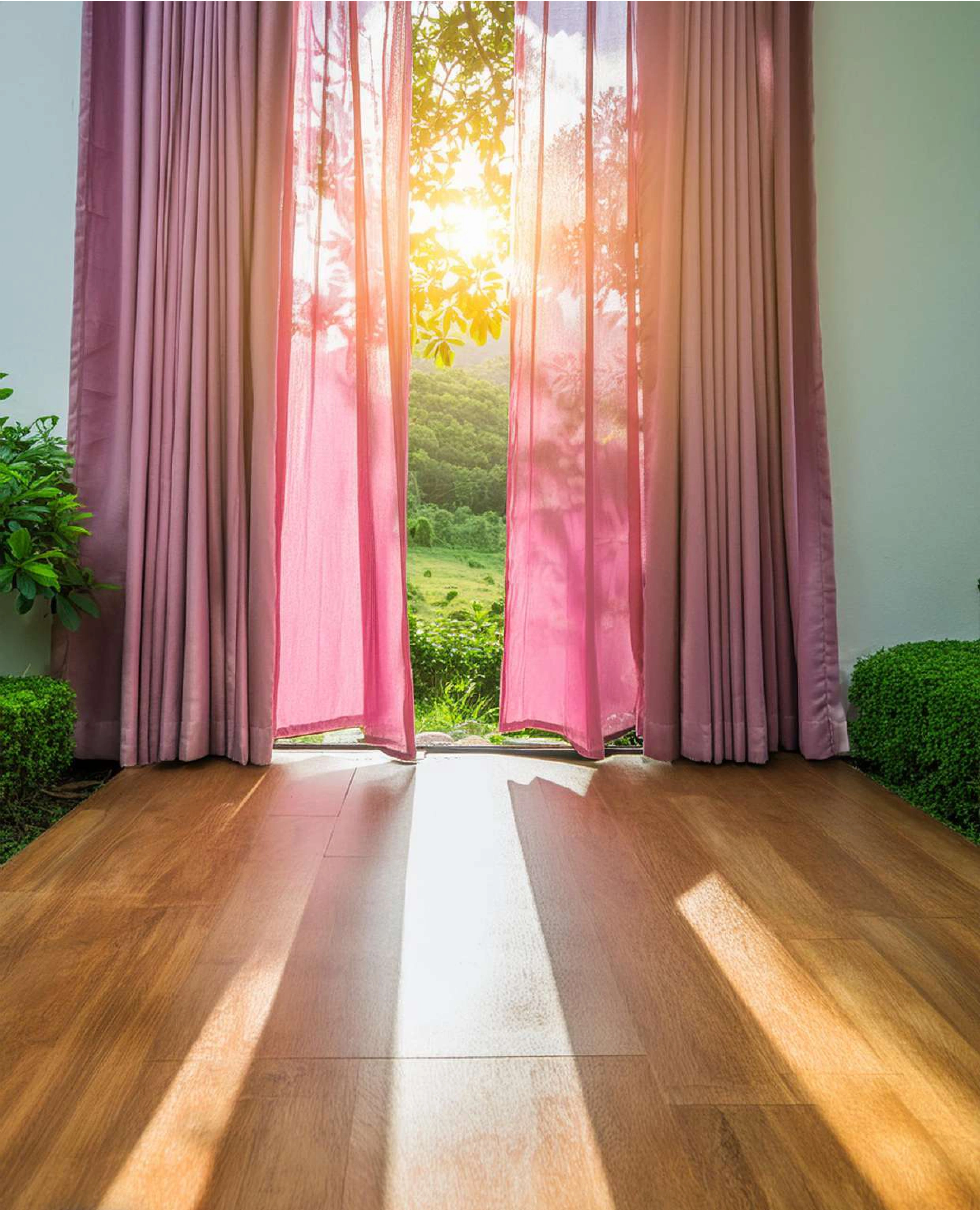 Pink Sheer Curtains-12506036