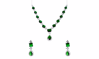 Laali NK25 Elegant Green Stone Neckless