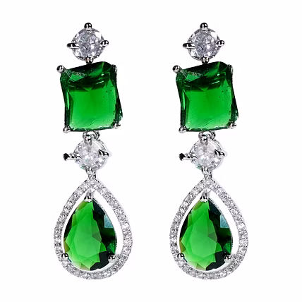 Laali NK25 Elegant Green Stone Neckless-3