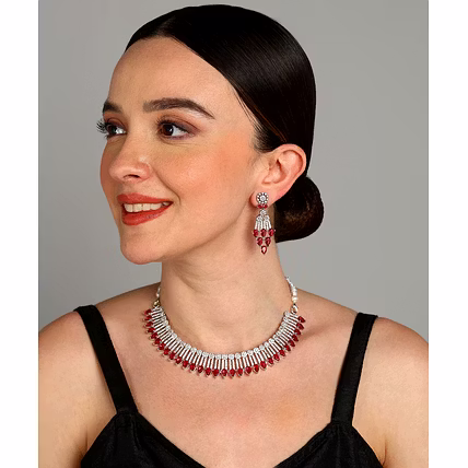 Laali NK1 Elegent Stone Finishes Neckless-1