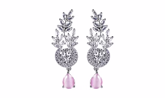 Laali Diamond & Silver Look Earrings E5