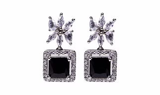 Laali Diamond & Silver Look Earrings E14
