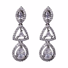 laali diamond & silver look earring e21