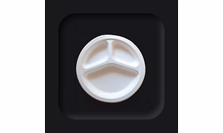Sugarcane Bagasse 3CP Round Plate