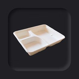 greenes sugarcane bagasse 3cp meal tray