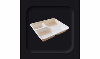 Sugarcane Bagasse 3CP Meal Tray