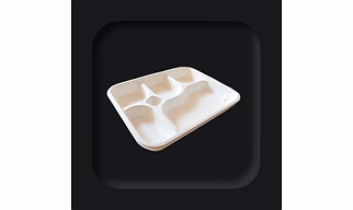 Sugarcane Bagasse 5CP Meal Tray
