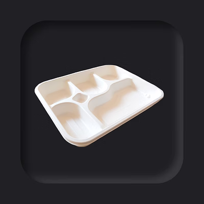 greenes sugarcane bagasse 5cp meal tray