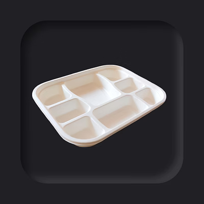 greenes sugarcane bagasse 8cp meal tray