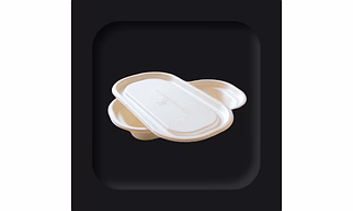 Sugarcane Bagasse 500ml Oval Container