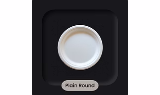 Sugarcane Bagasse 10" Round Plate