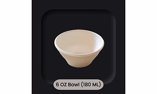 Sugarcane Bagasse 6 OZ (180ML) Bowl