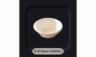 Sugarcane Bagasse 8 OZ (240ML) Bowl